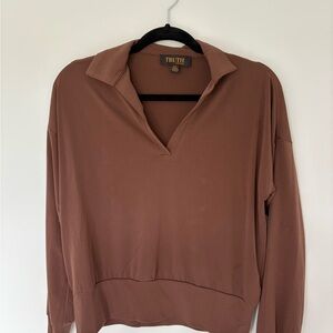 Truth Brown Long Sleeve Top